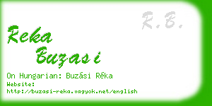 reka buzasi business card