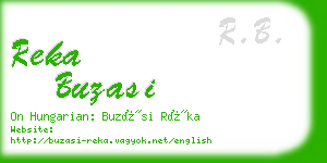 reka buzasi business card